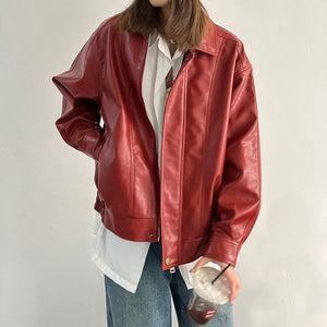 VILZSTUDIOS red bomber grunge jacket