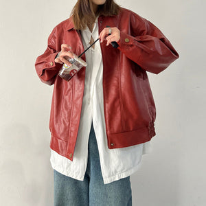 VILZSTUDIOS red bomber grunge jacket