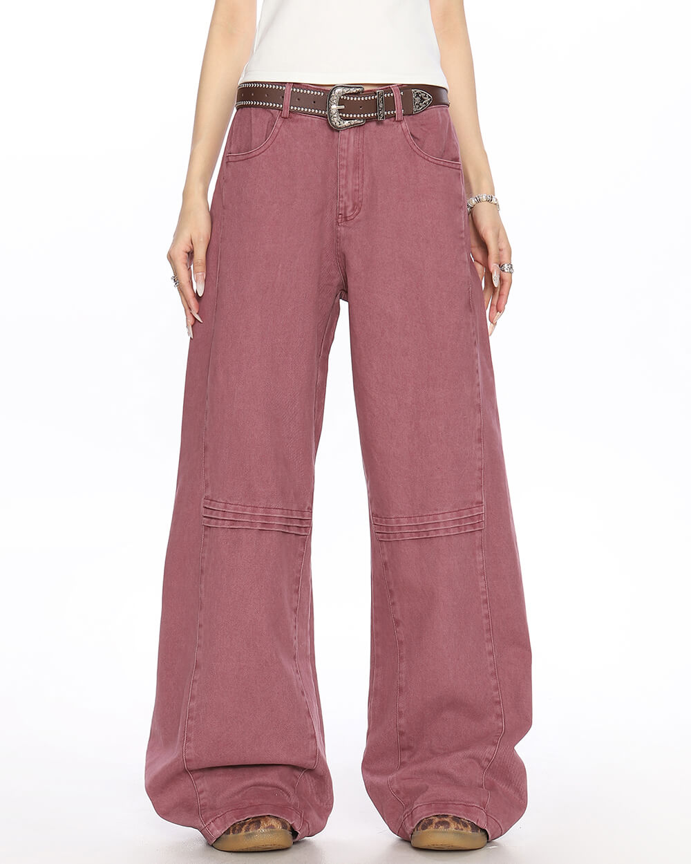 VILZSTUDIOS Wide-leg trousers with high-rise fit and flared legs