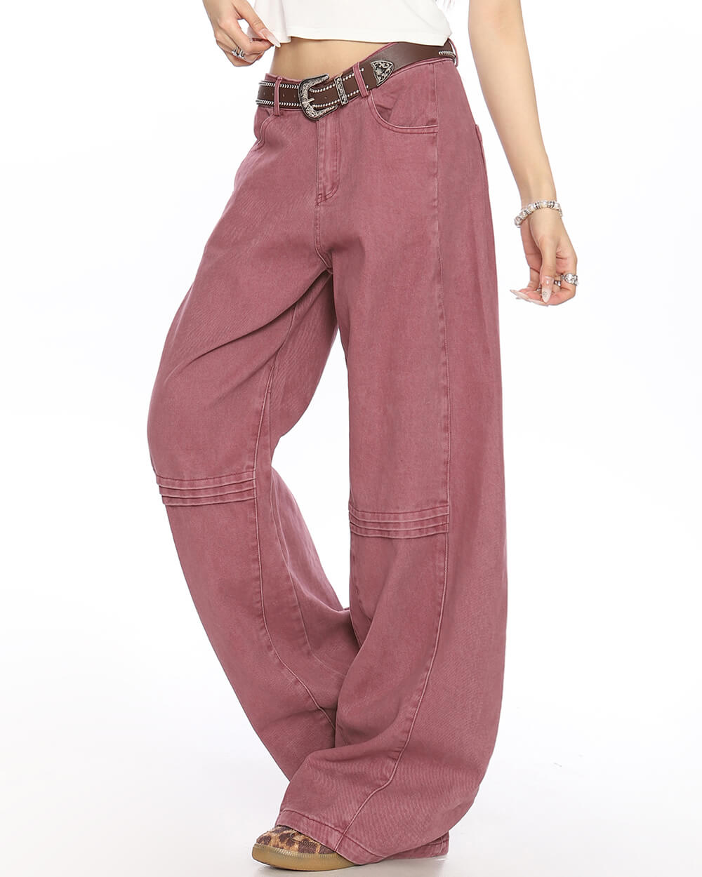 VILZSTUDIOS Wide-leg trousers with high-rise fit and flared legs