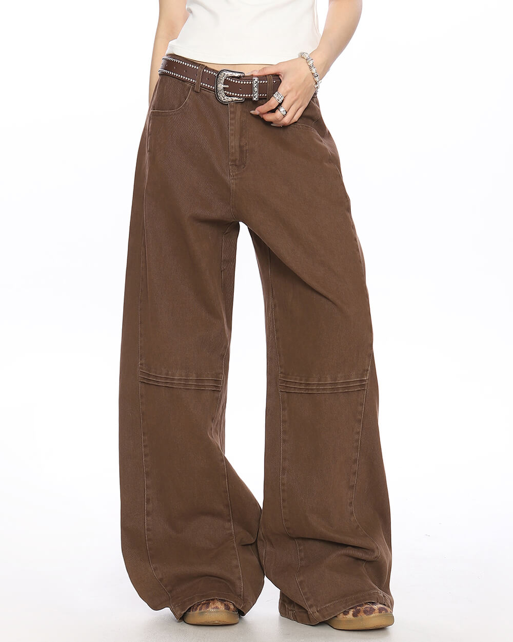 VILZSTUDIOS Wide-leg trousers with high-rise fit and flared legs