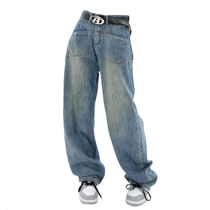 VILZSTUDIOS Wide-leg denim jeans for streetwear fashion