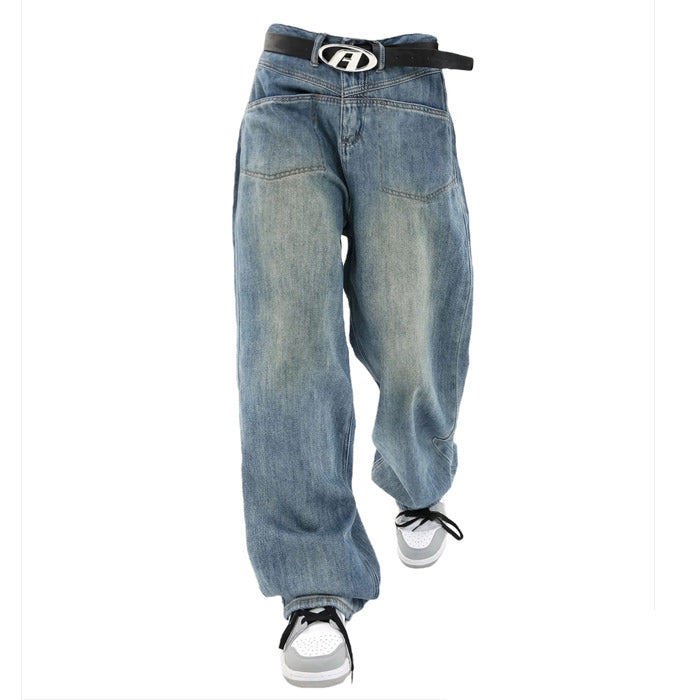 VILZSTUDIOS Wide-leg denim jeans for streetwear fashion