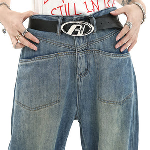 VILZSTUDIOS Wide-leg denim jeans for streetwear fashion