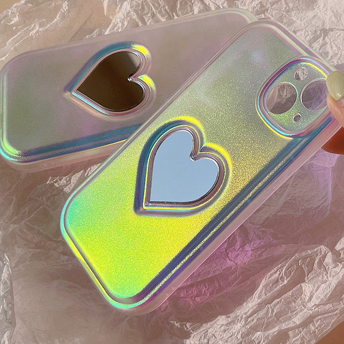 VILZSTUDIOS Stylish reflective heart mirror phone case