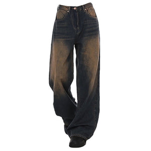 VILZSTUDIOS Retro 90's kids denim jeans in washed brown