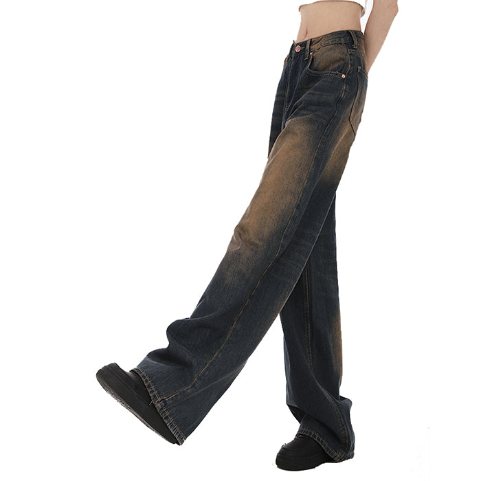 VILZSTUDIOS Retro 90's kids denim jeans in washed brown