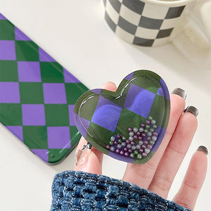 VILZSTUDIOS Stylish phone case featuring argyle heart design