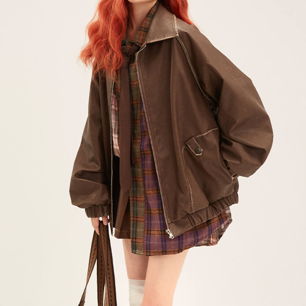 VILZSTUDIOS Stylish bomber jacket with collar