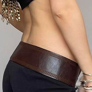 VILZSTUDIOS Faux leather belt with vintage charm