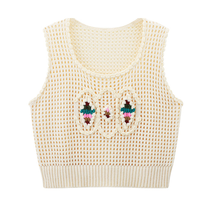 VILZSTUDIOS Cropped knit vest for casual fashion