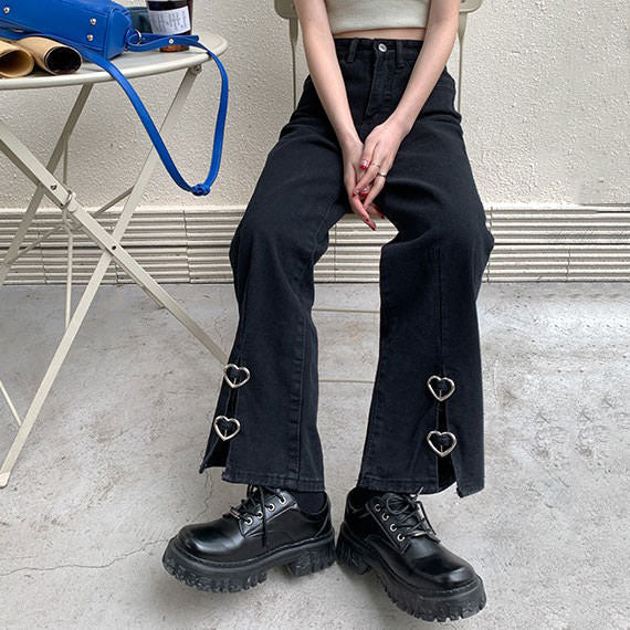 VILZSTUDIOS Retro flare slit jeans
