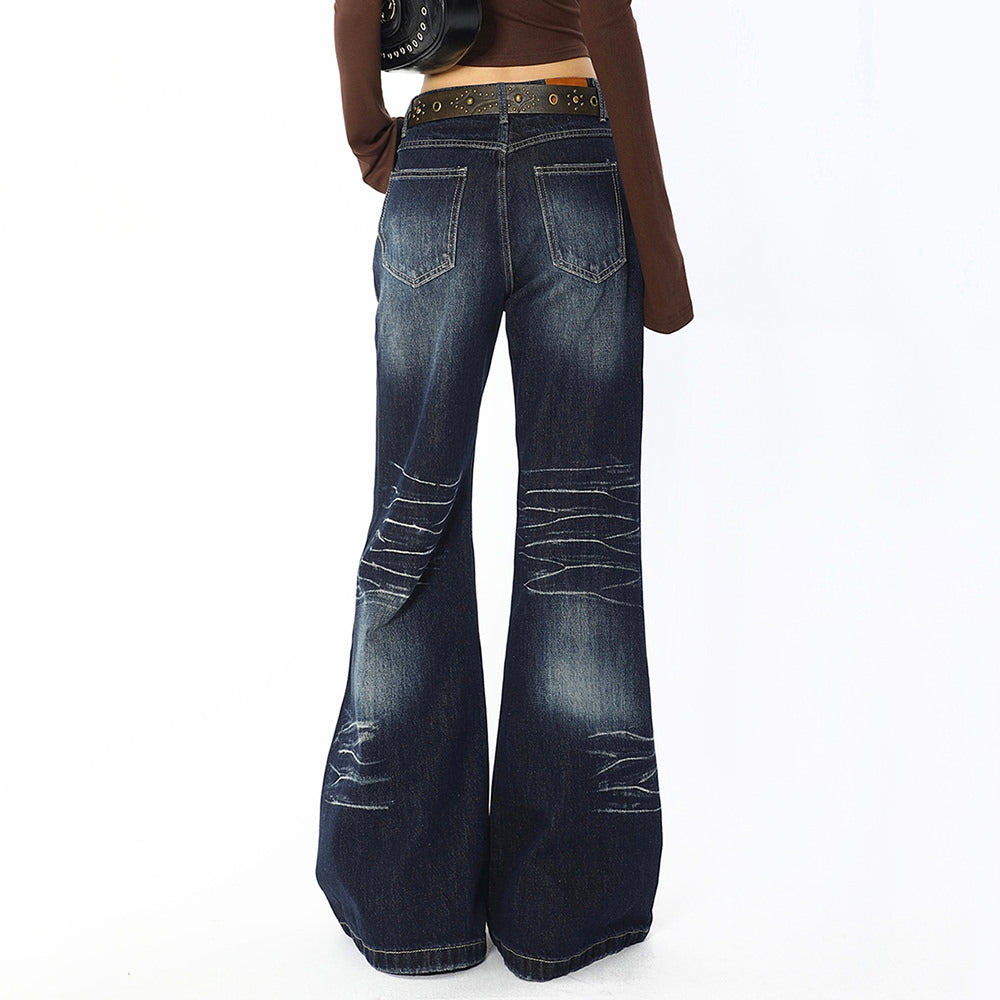 VILZSTUDIOS Flared denim jeans for streetwear fashion