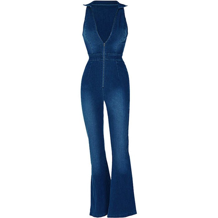 VILZSTUDIOS Retro denim jumpsuit for streetwear fashion