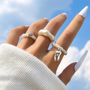 VILZSTUDIOS Trendy ring set featuring unique designs
