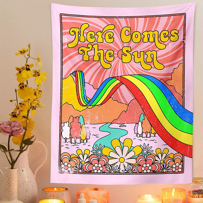 VILZSTUDIOS Retro hippie scene wall tapestry for home decor