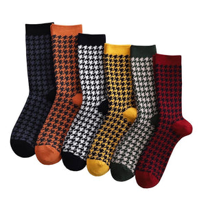 VILZSTUDIOS Stylish houndstooth socks for everyday wear
