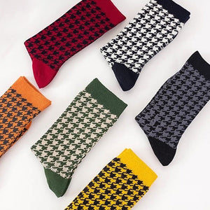 VILZSTUDIOS Stylish houndstooth socks for everyday wear