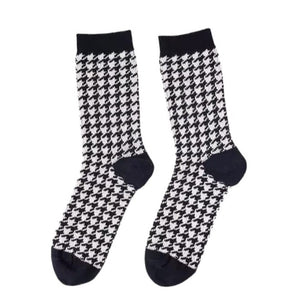 VILZSTUDIOS Stylish houndstooth socks for everyday wear