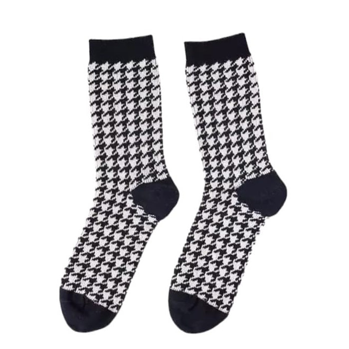 VILZSTUDIOS Stylish houndstooth socks for everyday wear