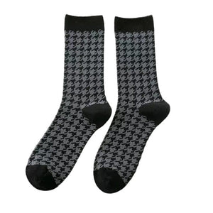 VILZSTUDIOS Stylish houndstooth socks for everyday wear