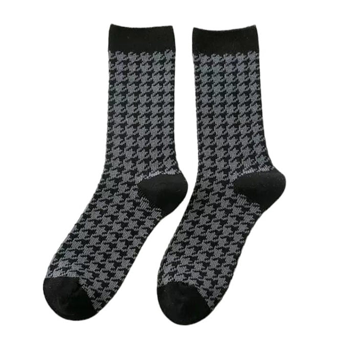 VILZSTUDIOS Stylish houndstooth socks for everyday wear