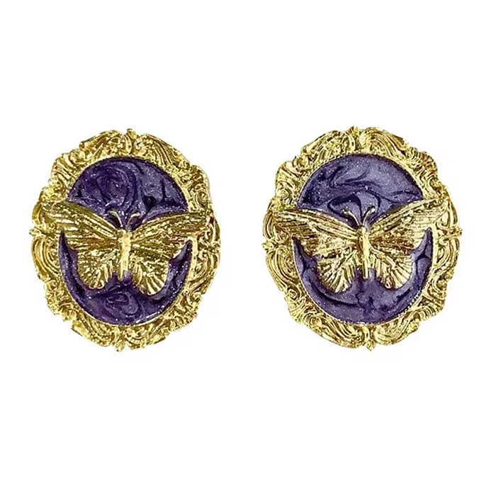 VILZSTUDIOS Stylish butterfly earrings made of zinc alloy
