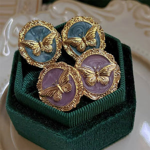 VILZSTUDIOS Stylish butterfly earrings made of zinc alloy