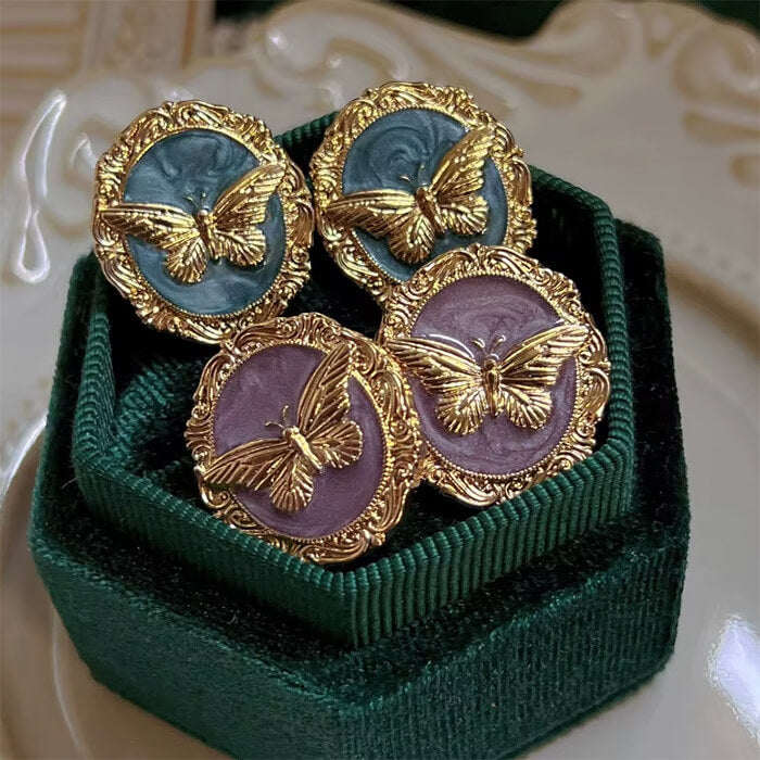 VILZSTUDIOS Stylish butterfly earrings made of zinc alloy