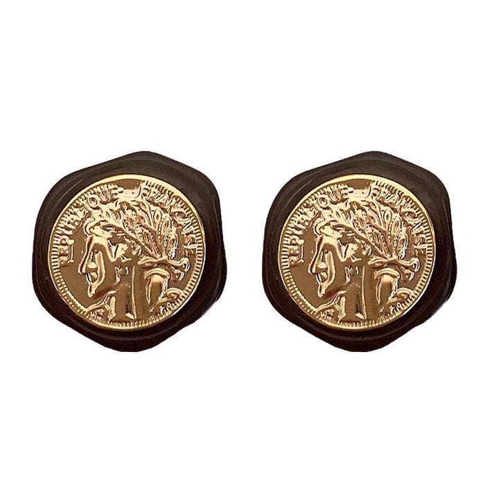 VILZSTUDIOS Stylish retro coin earrings for fashion enthusiasts