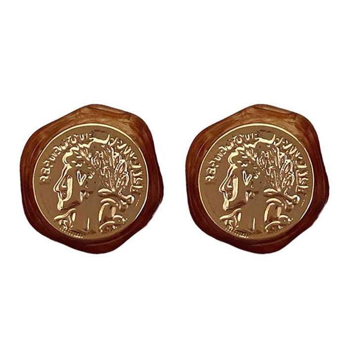 VILZSTUDIOS Stylish retro coin earrings for fashion enthusiasts
