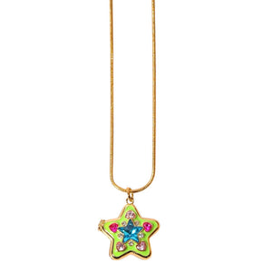VILZSTUDIOS Stylish pendant necklace with colorful zircon stones