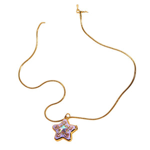 VILZSTUDIOS Stylish pendant necklace with colorful zircon stones