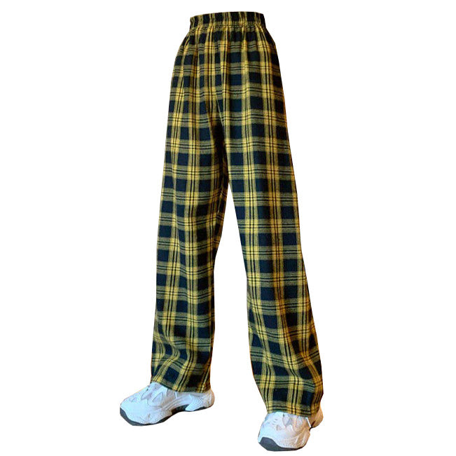 VILZSTUDIOS Stylish plaid trousers for streetwear fashion