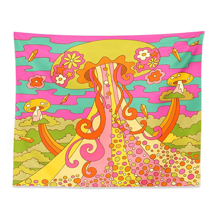 VILZSTUDIOS Decorative mushroom tapestry for wall or ceiling