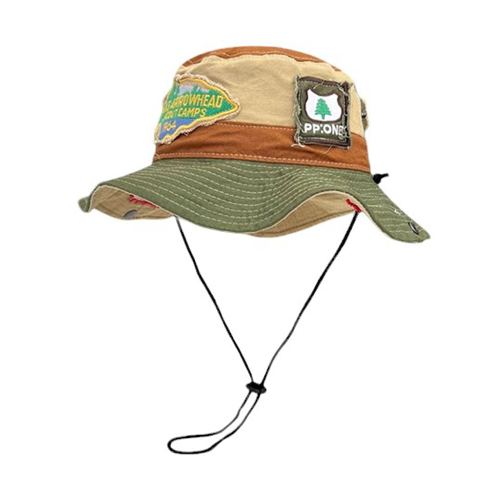 VILZSTUDIOS Stylish retro patchwork fishing cap from VILZSTUDIOS