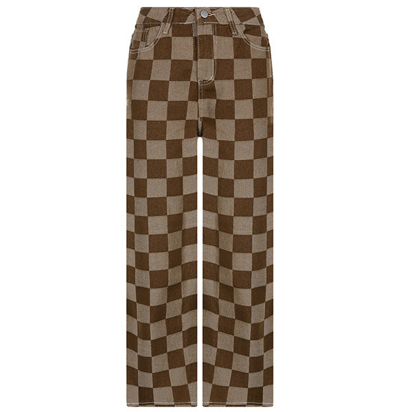 VILZSTUDIOS Retro patterned denim jeans for streetwear style