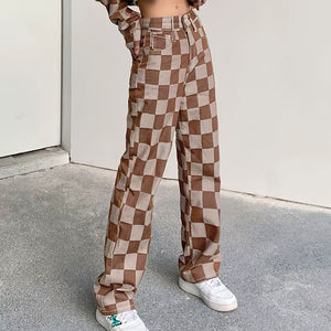 VILZSTUDIOS Retro patterned denim jeans for streetwear style