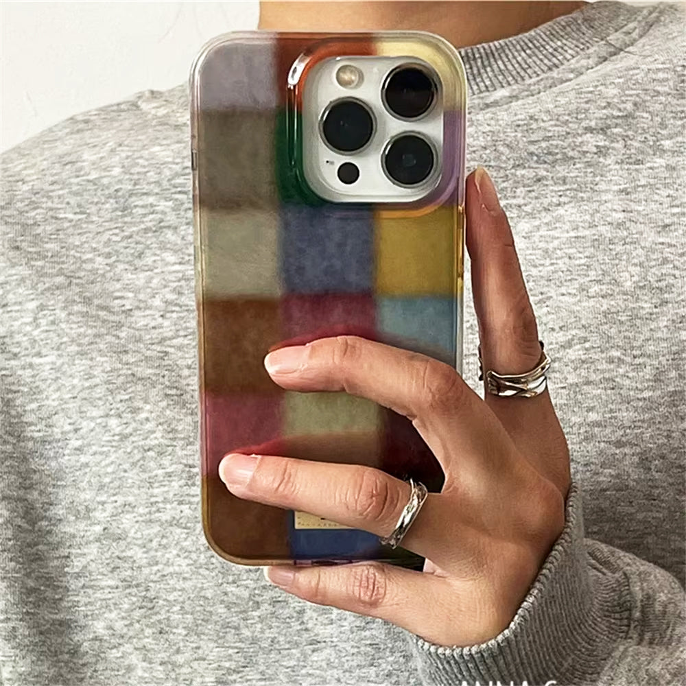VILZSTUDIOS Stylish plaid iPhone case from VILZSTUDIOS