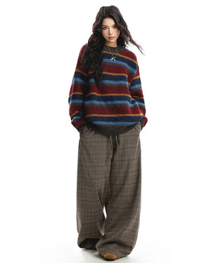 VILZSTUDIOS Striped knit sweater for casual style