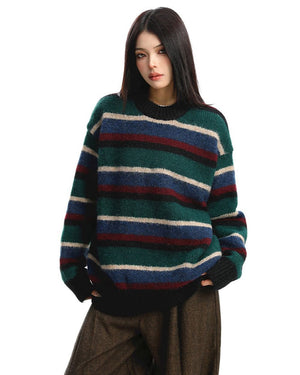 VILZSTUDIOS Striped knit sweater for casual style