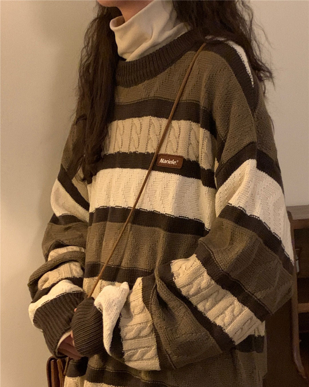 VILZSTUDIOS Oversized striped sweater suitable for casual wear
