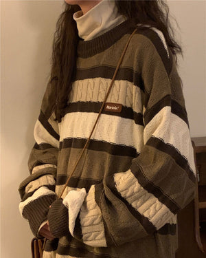 VILZSTUDIOS Oversized striped sweater suitable for casual wear