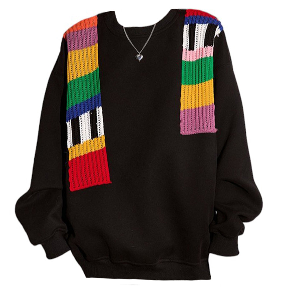 VILZSTUDIOS Oversized sweatshirt with TV static patches
