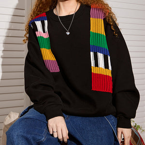VILZSTUDIOS Oversized sweatshirt with TV static patches