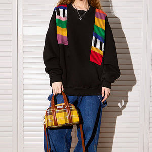 VILZSTUDIOS Oversized sweatshirt with TV static patches