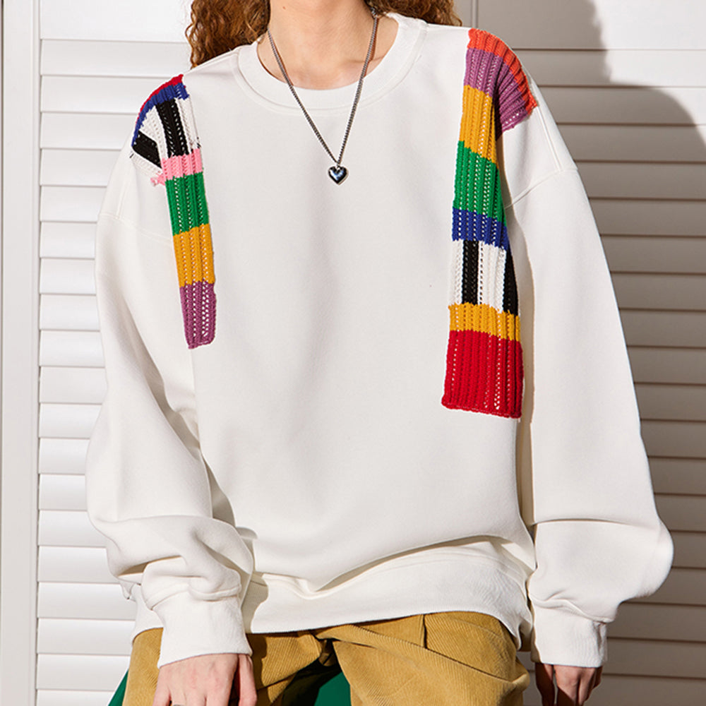 VILZSTUDIOS Oversized sweatshirt with TV static patches