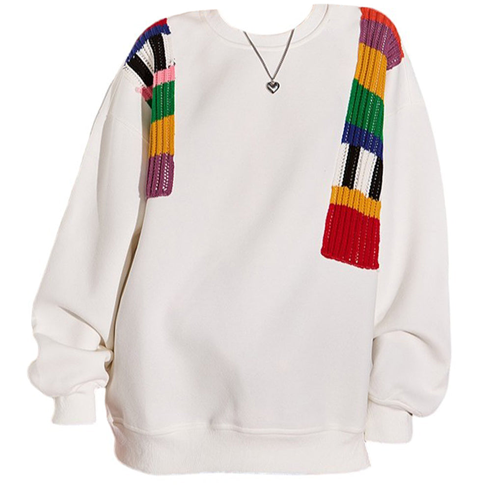VILZSTUDIOS Oversized sweatshirt with TV static patches