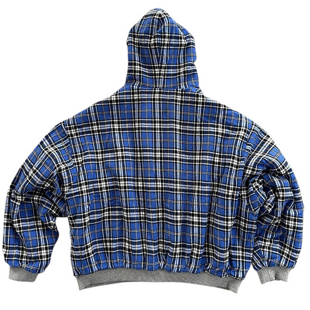 VILZSTUDIOS Reversible hooded jacket with plaid design