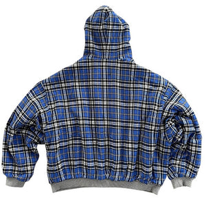 VILZSTUDIOS Reversible hooded jacket with plaid design
